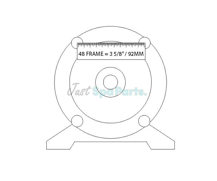 EMG Motor 48F - Single Speed - 2HP