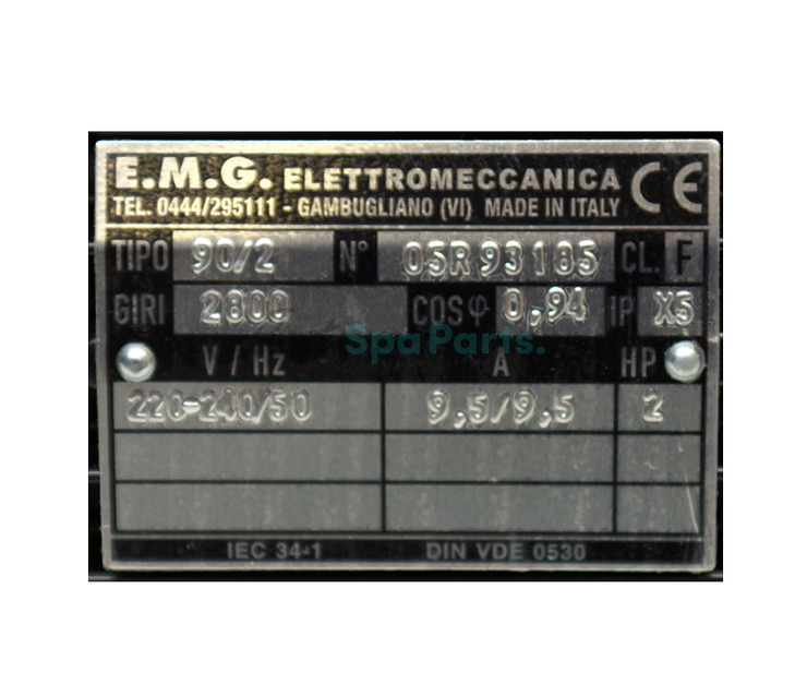 EMG Motor 56F (6.3) - Single Speed - 2HP