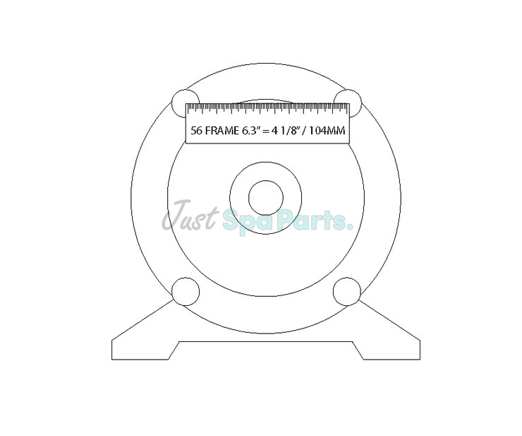 EMG Motor 56F (6.3) - Single Speed - 2HP