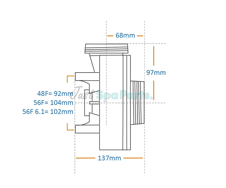 Gecko Circ-Master CP 48F Wet End - 1/15HP - 1 ½" x 1 ½"