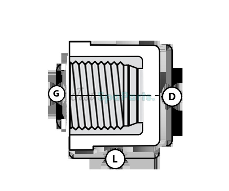 2" x 1 ½" Reducing Bush - Plain x Threaded - PVC - Grey