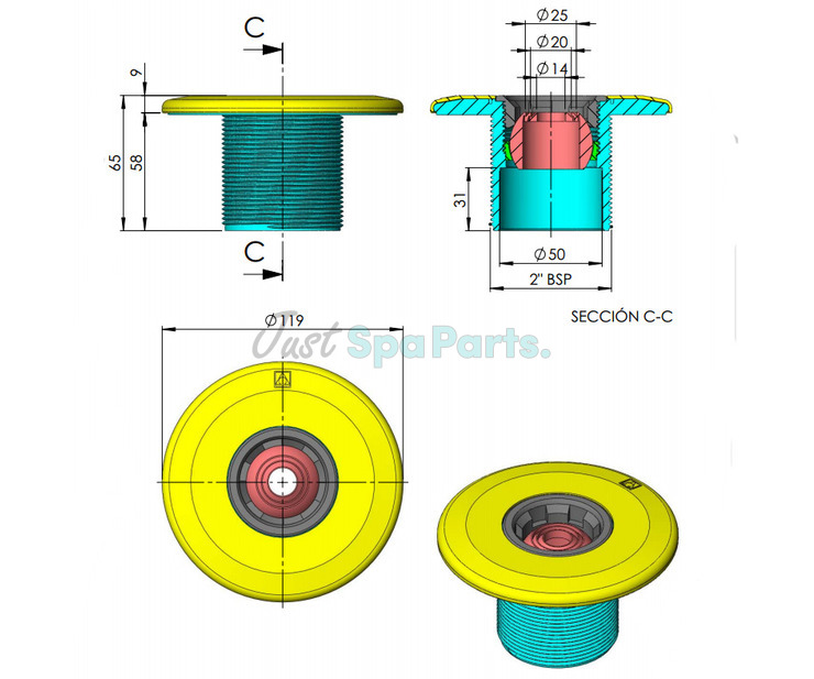 Astral Multiflow Return Inlet