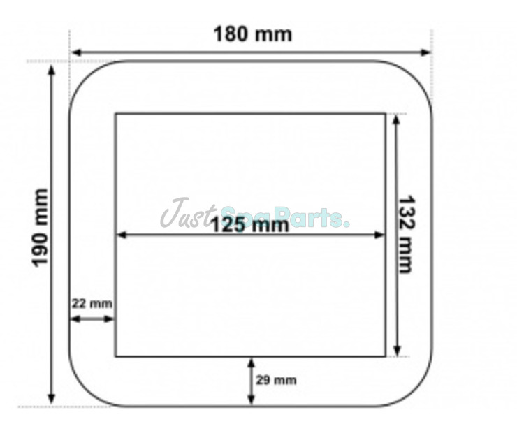 Waterway Square Trim Plate - Stainless Finish