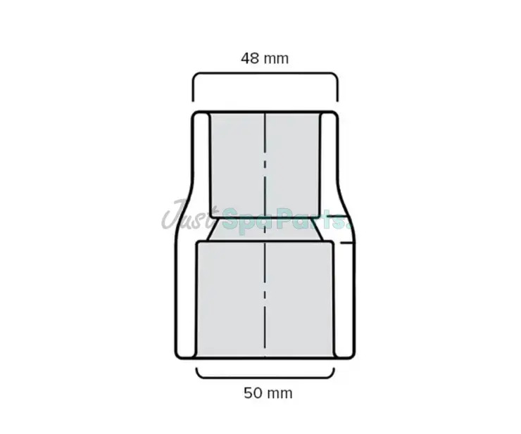 1.5" x 50mm Adaptor - Street - PVC - White Thumbnail 1