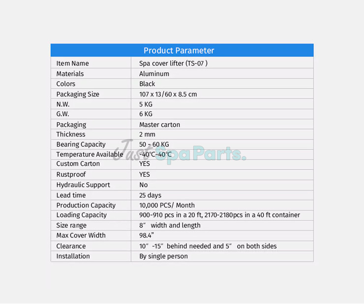 Pure-Spa - Cover Lifter - Classic (Type 1) Thumbnail 3