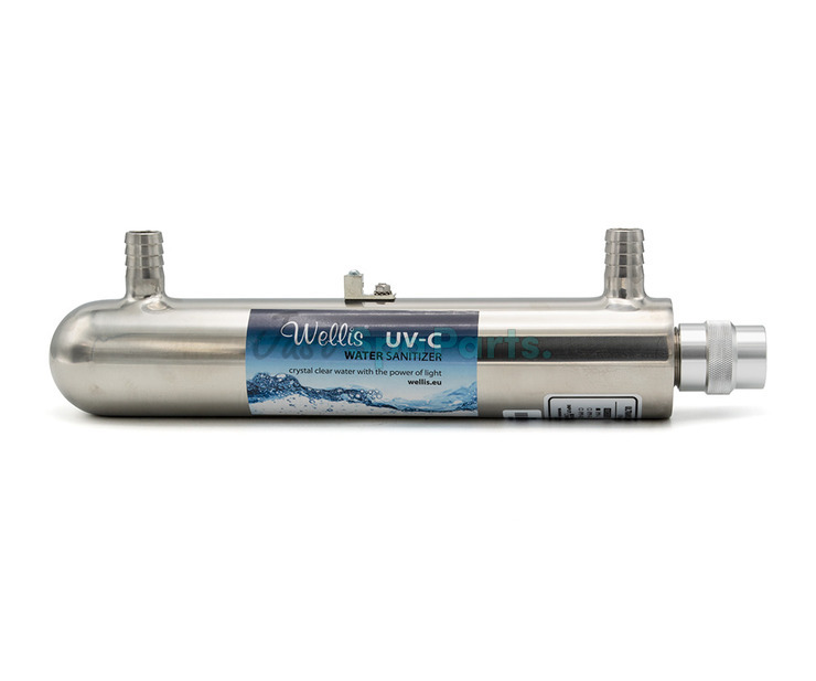 HydroSpares Wellis Stainless Steel - UV-C - 15W - Complete System