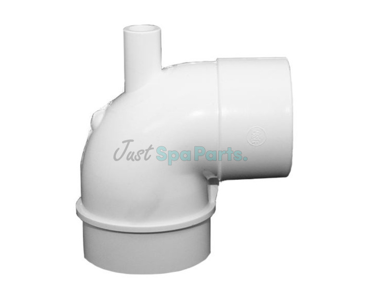 2 ½" Street Elbow 90° w/ Vacuum Break - PVC - White