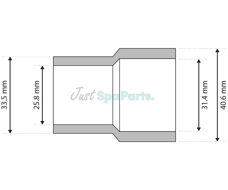 32mm x 1" Conversion Adaptor - PVC - Street