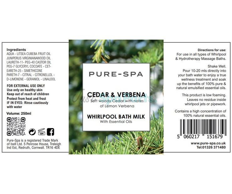 Pure-Spa Whirlpool Bath Milk 250ml Thumbnail 1