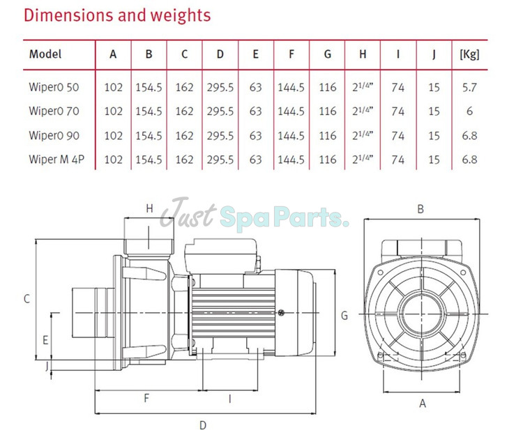 Espa Circulation Pump - Wiper0 90M - 1HP