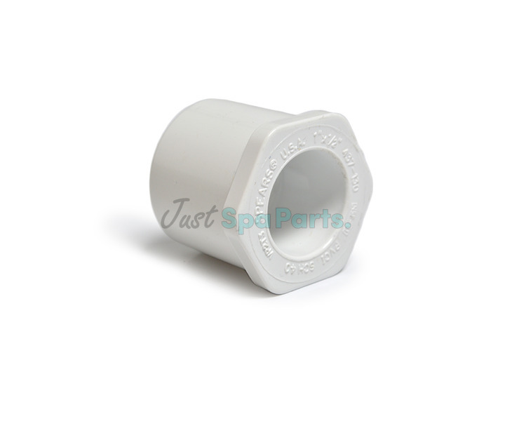 1 ½" x 1" Reducing Bush - PVC - White