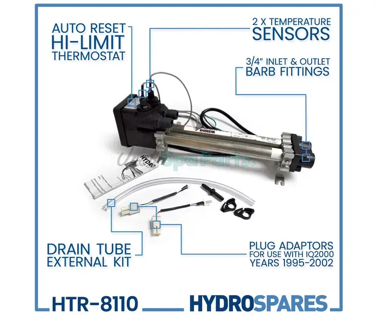 HydroQuip Double Barrel Heater - 1.5KW Thumbnail 1