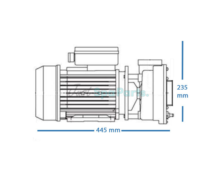 LX WP250-II Spa Pump - 2 ½HP - 2 Speed