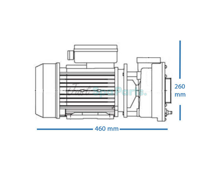 LX WP500-II Spa Pump - 5HP - 2 Speed