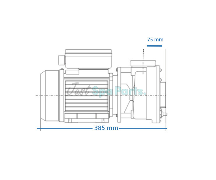 LX LP200 Spa Pump - 2HP - 1 Speed