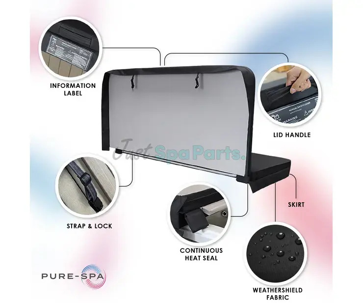 Pure-Spa Premium Hot Tub Cover (Square) Thumbnail 2