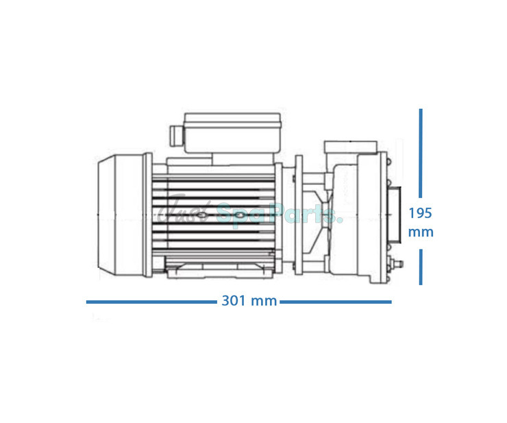 LX WTC200M Spa Pump - 2HP - 1 Speed