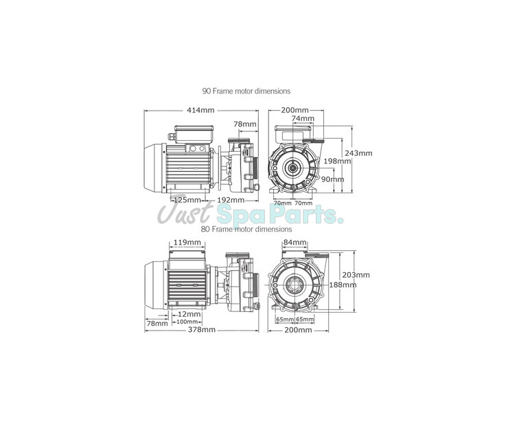 Gecko Aqua-flo XP2e Spa Pump - 3HP - 1 Speed